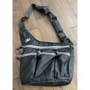 Diaper Dude Dad Diaper Bag Black Grey Heavy‎ Duty Multi Pocket Bag -
